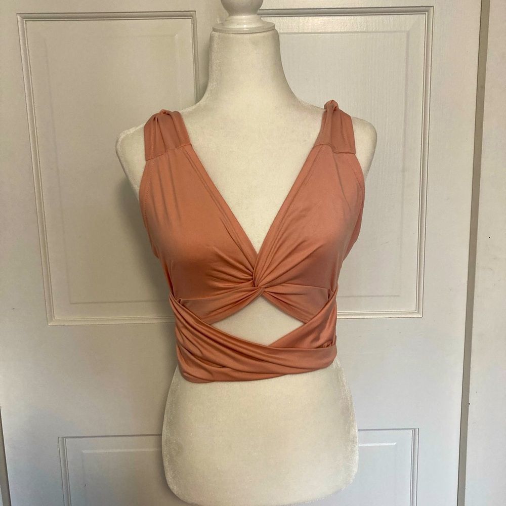 Pink crop top large